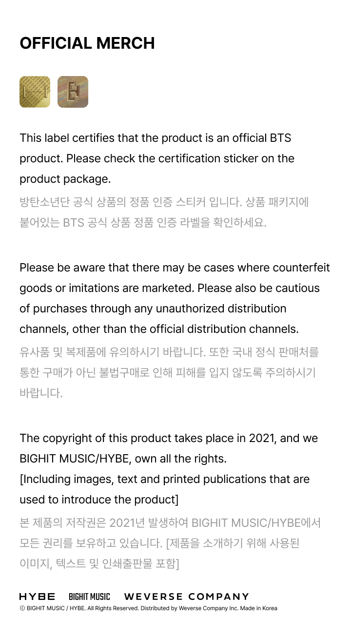 BTS Official Light Stick Ver.4 Parts ARMY ver.