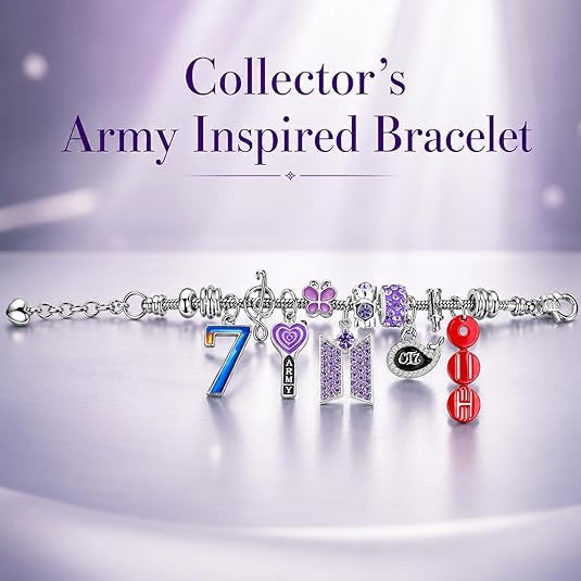BTS OT7 ARMY Beaded Bracelet — Whale Charm Cartoon Style