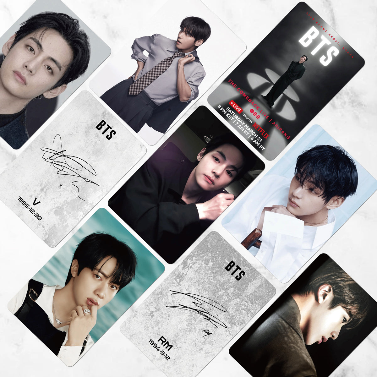 BTS Laser Photocard Set — 55 pcs Boxed Collection
