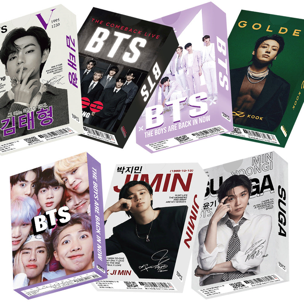 BTS Laser Photocard Set — 55 pcs Boxed Collection