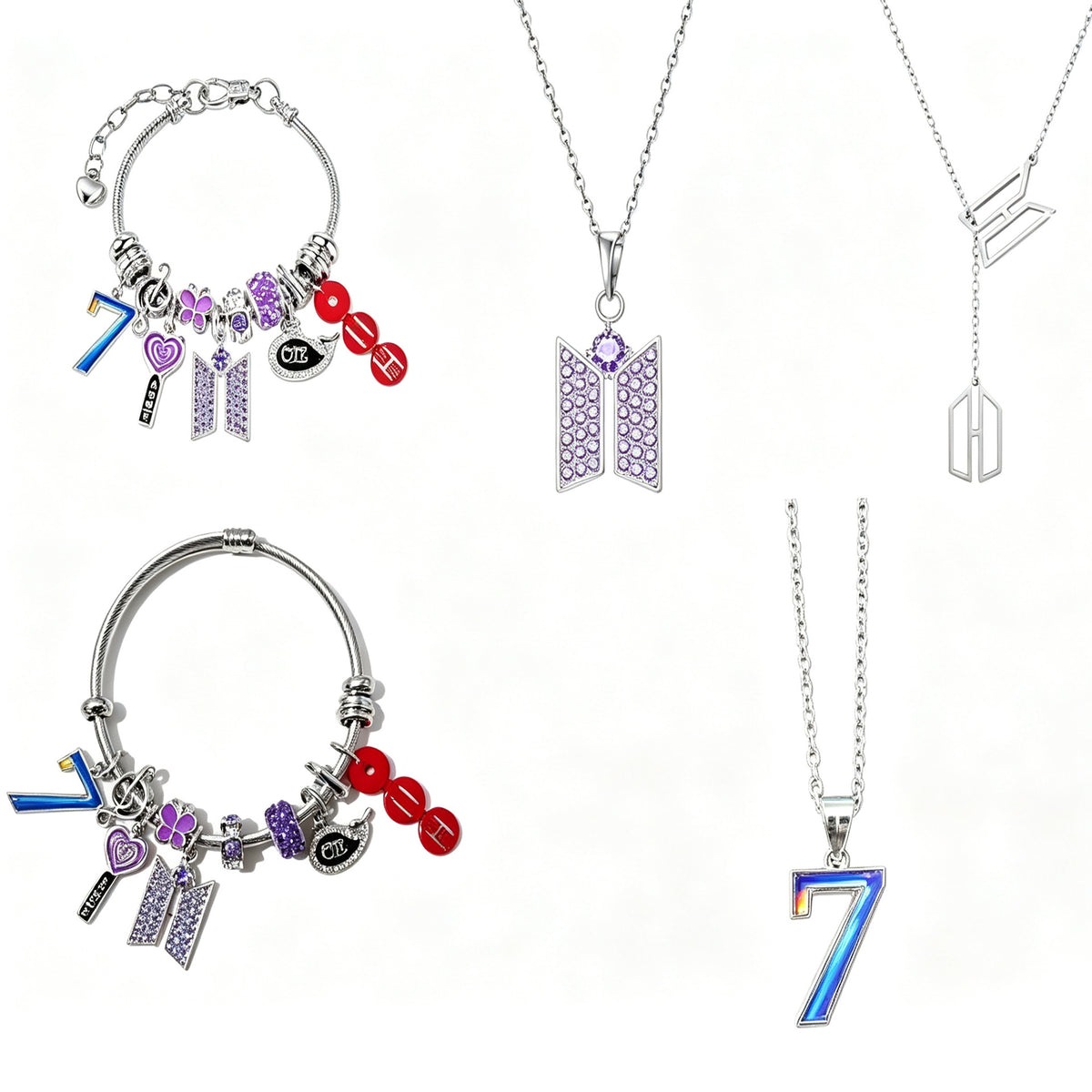 BT21 Whale Charm Pendant Bracelet — BTS Cartoon Style