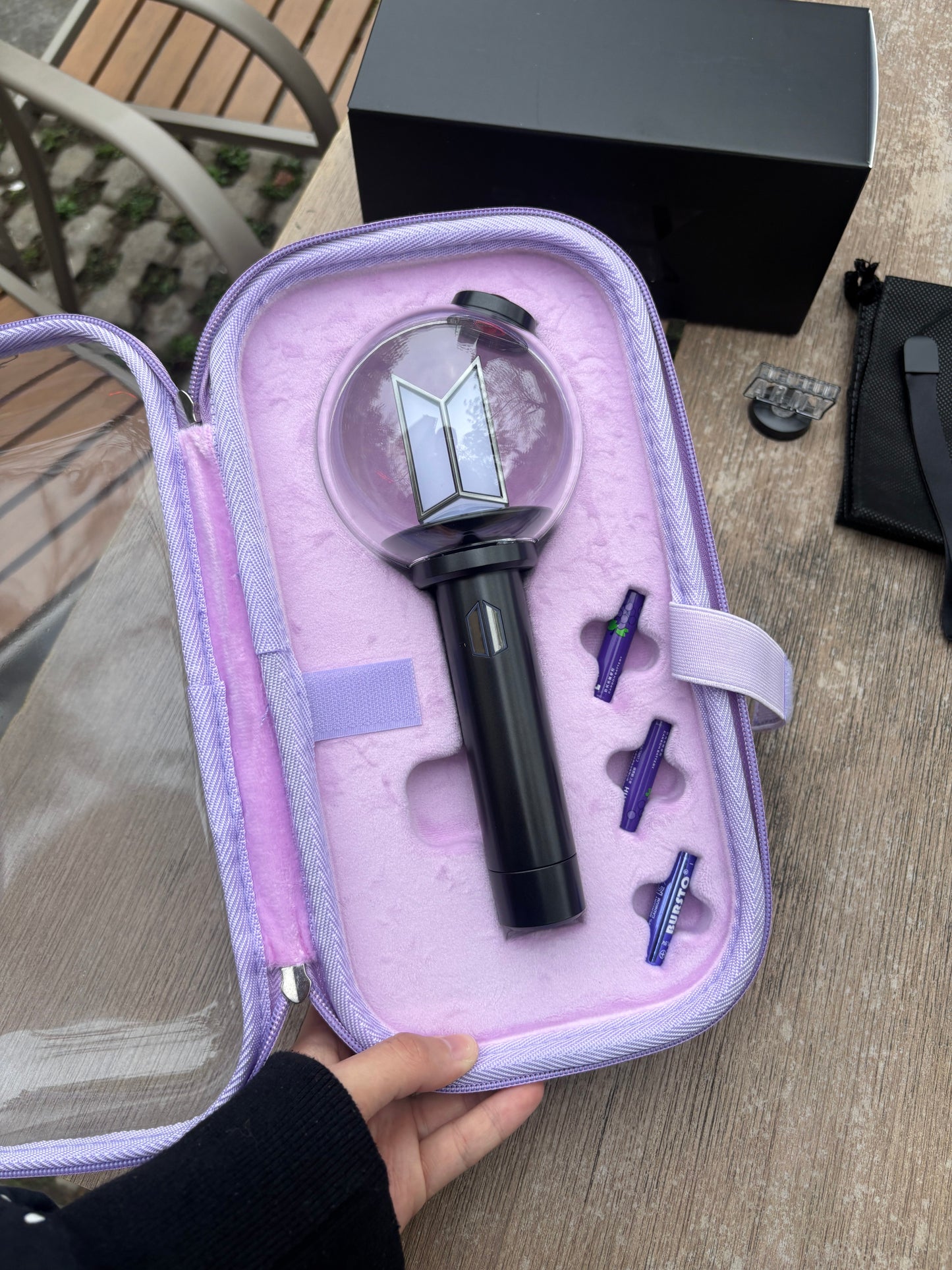 BTS Light Stick Carrying Case | Purple Protective Storage Box