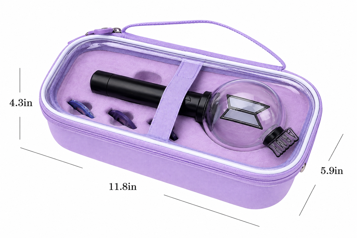 BTS Light Stick Carrying Case | Purple Protective Storage Box